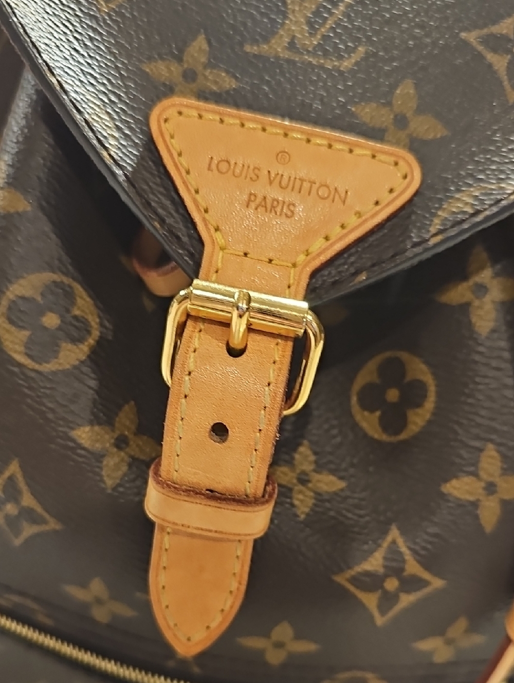 Louis Vuitton Monogram Canvas Drawstring Backpack in Brown & Tan - Picture 2 of 7